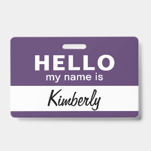 Badge Bonjour Mon Nom Est - Script Personnalisé Nom De L