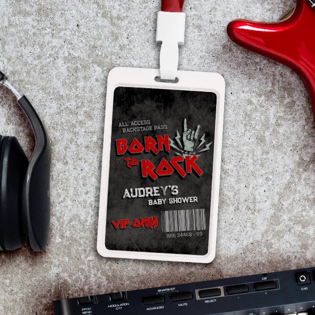 Badge Born to Rock - VIP All Access (Born to Rock - All Access Backstage Pass)