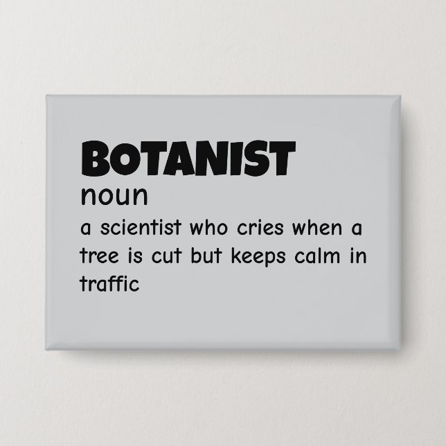 Badge Botany Nerd Funny Définition (Recto)