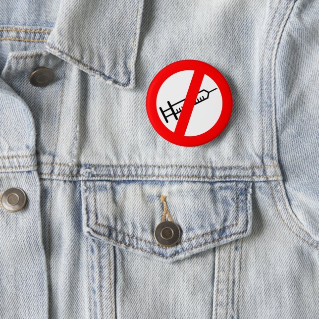 Badge/Bouton Anti Vax 2 Inch Round Button (In Situ)