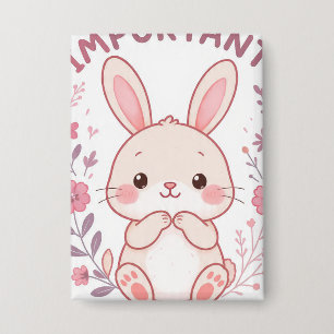 Badge Bouton d'amour propre de lapin mignon - Vous êtes 