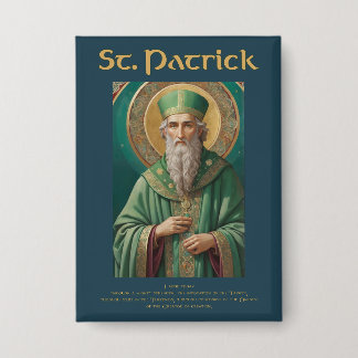 Badge Bouton de prière catholique St Patrick