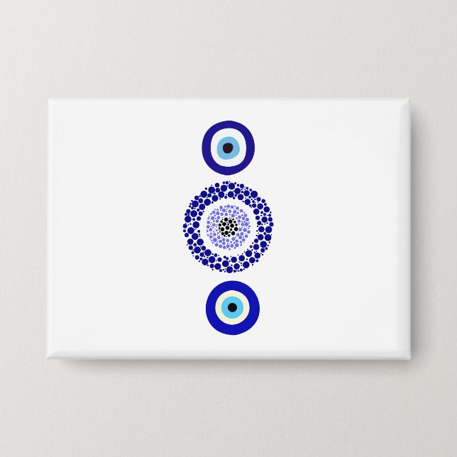 Badge Bouton de protection oculaire bleu (Recto)