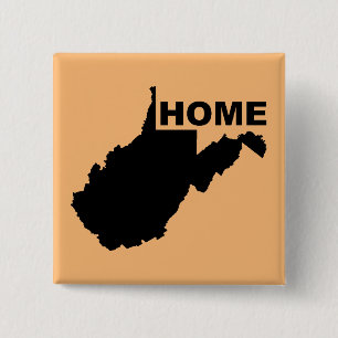 Badge Bouton de West Virginia Maison Loin de l'Éta