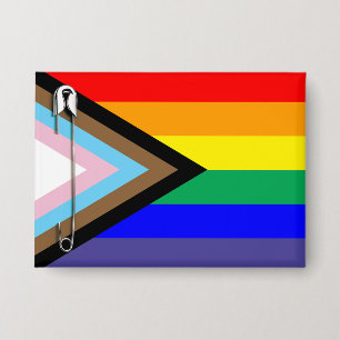 Badge Bouton d'épingle de sécurité LGBTQ+ avec moi