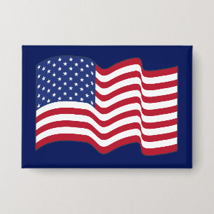Badge Bouton drapeau américain