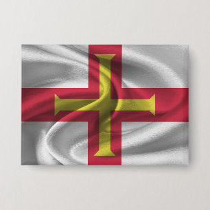 Badge Bouton Drapeau de Guernesey