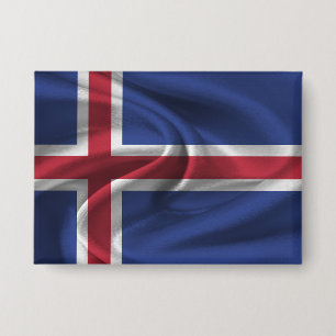 Badge Bouton Drapeau Islande
