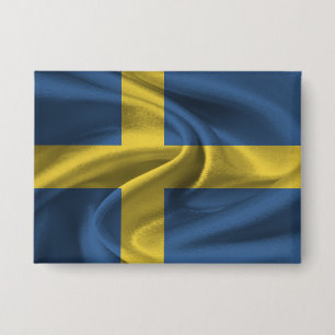 Badge Bouton Drapeau Suède