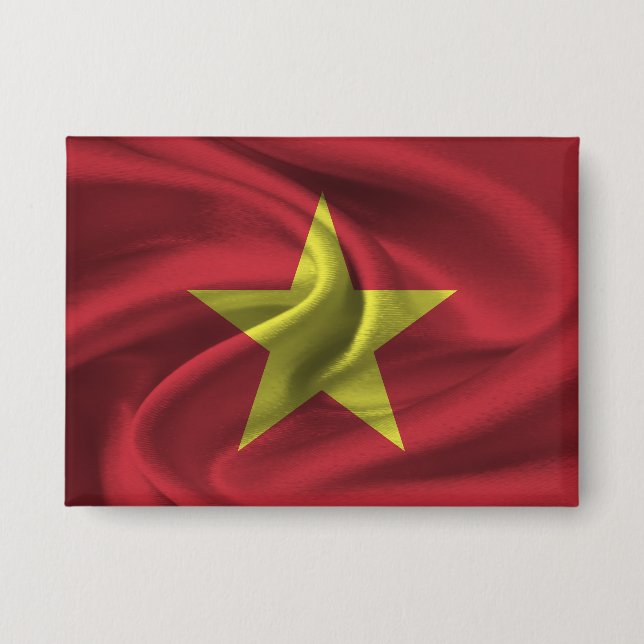 Badge Bouton Drapeau Vietnam (Recto)