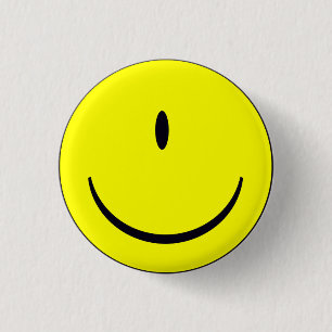 Badge Bouton Drôle Visage Avec Un Oeil
