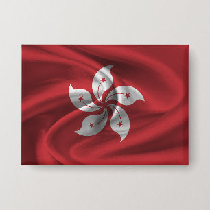 Badge Bouton du drapeau de Hong Kong