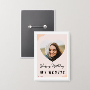 Badge Bouton en métal du coeur tordu