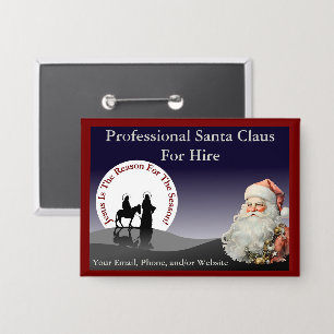 Badge Bouton épinglé pour les entreprises du Père Noël