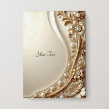 Bouton floral orné élégant en or
