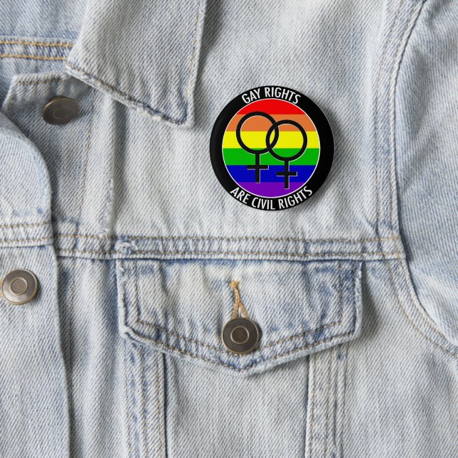 Badge Bouton - Les Droits Gays Sont Des Droits Civ (En situation)