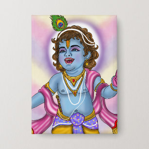 Badge bouton Lord Krishna