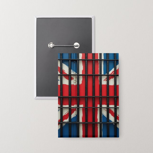 Badge Bouton Nouveau rectangle britannique (Recto/Verso)