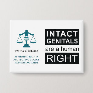 Badge Bouton - organes génitaux intacts