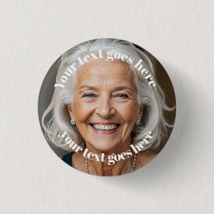 Badge bouton personnalisé avec photo et texte pour