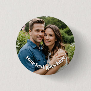 Badge bouton personnalisé avec photo et texte pour