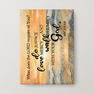 Badge Bouton photo Magnet-Micah 6:8