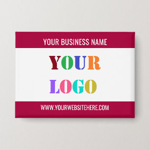 Badge Bouton promotionnel Entreprise Logo et Texte Entre