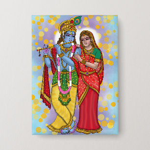 Badge Bouton Radha Krishna