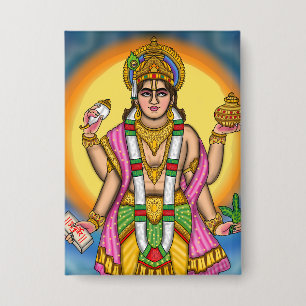 Badge Bouton Seigneur Dhanvantari