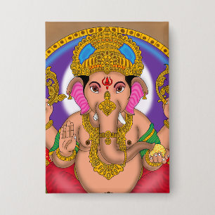 Badge Bouton Seigneur Ganesha