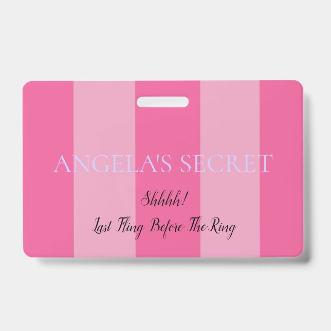 Badge BRIDE & CO VIP Bachelorette Entrée de la partie de (Front)