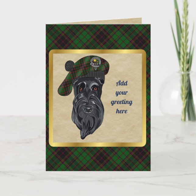 Badge Buchan & Carte personnalisée Tartan (Devant)