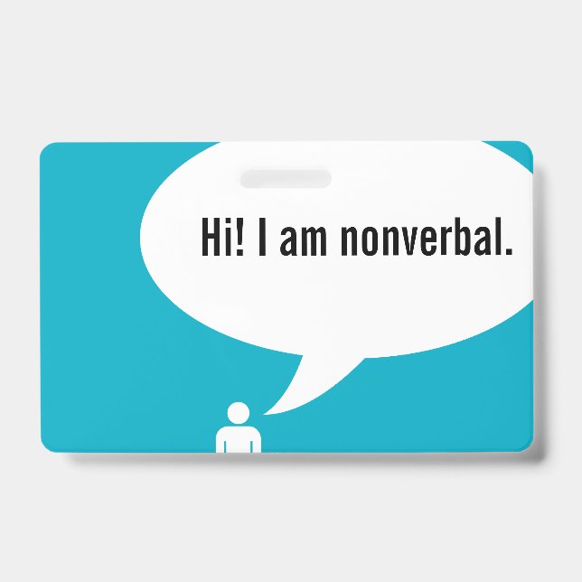 Badge Bulle de parole NON VERBALE (Avant)