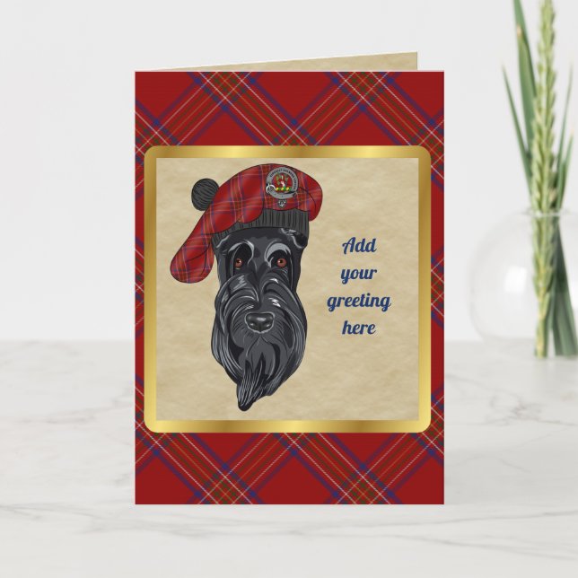 Badge Burnett & Carte personnalisée Tartan (Devant)