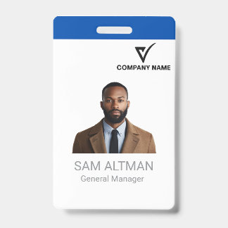 Badge Business Card Minimal Corporate Name & Logo Design