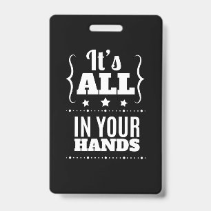 Badge Cadeau d'anniversaire c'est entièrement votre main