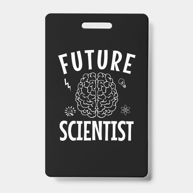 Badge Cadeau d'anniversaire | Futur scientifique (Avant)