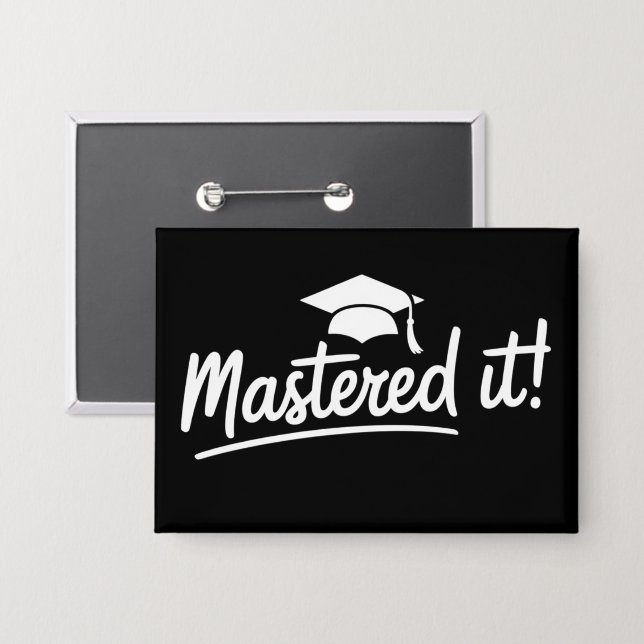 Badge Cadeau de fin d'études de master Maîtrisé  (Recto/Verso)