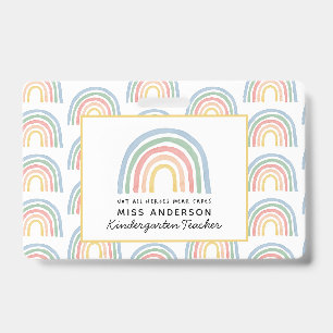 Badge Cadeau de remerciement pour enseignant arc-en-ciel