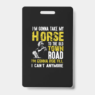 Badge Cadeau Équestre | Je vais prendre mon cheval
