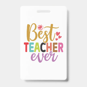 Badge Cadeaux Enseignant Meilleur Enseignant Jamais
