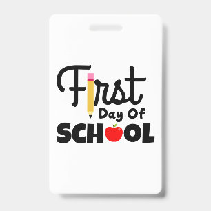 Badge Cadeaux Enseignant Premier Jour D'école