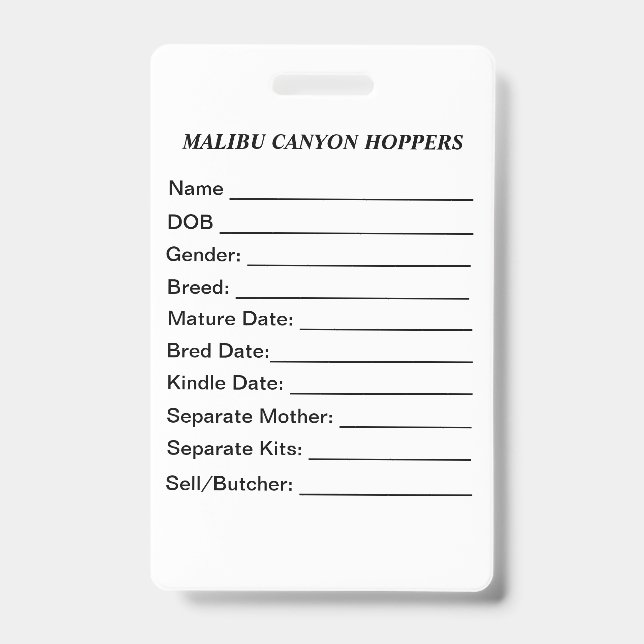 Badge Cage Tag (Face)