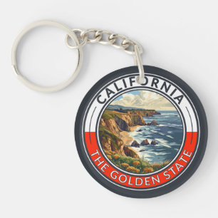 Badge California Travel Art