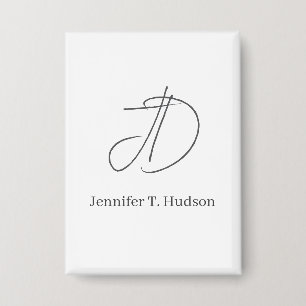 Badge Calligraphie tendance monogramme classique