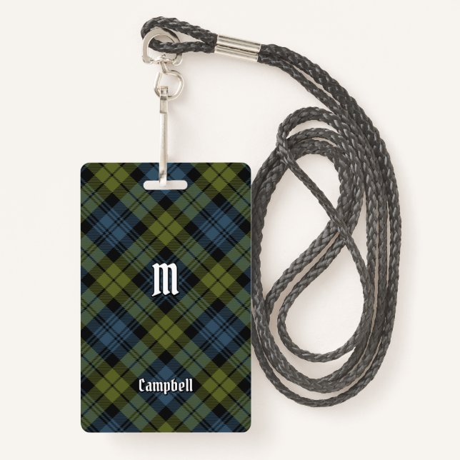 Badge Campbell Tartan (Devant avec lanière)