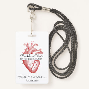 Badge Cardiologue Ou Clinique Cardiologique Coeur Anatom