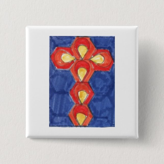 Badge Carré Cross Motif (Devant)