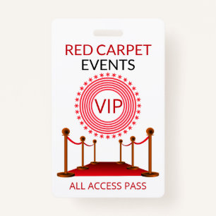 Badge Carrelage rouge VIP Pass