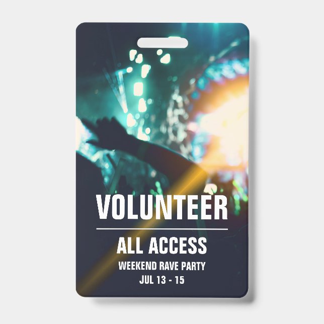 Badge Carte d'accès au Concert Pass (Avant)